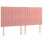 Preview: Kopfteile 4 Stk. Rosa 90x5x78/88 cm Samt