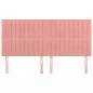 Preview: Kopfteile 4 Stk. Rosa 90x5x78/88 cm Samt