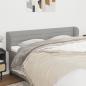 Preview: ARDEBO.de - Kopfteil mit Ohren Hellgrau 163x23x78/88 cm Stoff