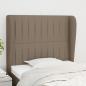 Preview: ARDEBO.de - Kopfteil mit Ohren Taupe 103x23x118/128 cm Stoff
