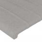 Preview: LED Kopfteil Hellgrau 200x5x78/88 cm Stoff