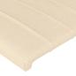 Preview: LED Kopfteil Creme 80x5x118/128 cm Stoff