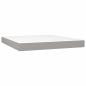 Preview: Boxspringbett mit Matratze Hellgrau 160x200 cm Stoff