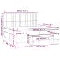Preview: Boxspringbett mit Matratze Hellgrau 200x200 cm Stoff