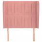 Preview: Kopfteil mit Ohren Rosa 93x23x118/128 cm Samt