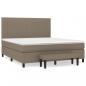 Preview: Boxspringbett mit Matratze Taupe 180x200 cm Stoff