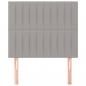 Preview: Kopfteile 2 Stk. Hellgrau 100x5x78/88 cm Stoff