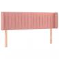 Preview: LED Kopfteil Rosa 147x16x78/88 cm Samt