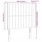 Preview: LED Kopfteil Schwarz 103x16x118/128 cm Stoff