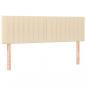 Preview: Boxspringbett mit Matratze Creme 140x190 cm Stoff