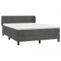 Preview: Boxspringbett mit Matratze Dunkelgrau 160x200 cm Samt