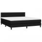 Preview: Boxspringbett mit Matratze Schwarz 160x200 cm Stoff