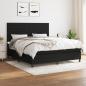 Preview: ARDEBO.de - Boxspringbett mit Matratze Schwarz 160x200 cm Stoff