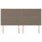 Preview: Kopfteile 4 Stk. Taupe 80x5x78/88 cm Stoff
