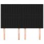 Preview: Kopfteile 4 Stk. Schwarz 72x5x78/88 cm Stoff