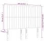 Preview: Kopfteile 4 Stk. Schwarz 72x5x78/88 cm Stoff
