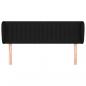 Preview: Kopfteil mit Ohren Schwarz 147x23x78/88 cm Stoff