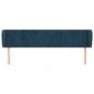 Preview: Kopfteil mit Ohren Dunkelblau 183x23x78/88 cm Samt