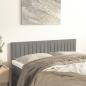 Preview: ARDEBO.de - Kopfteile 2 Stk. Hellgrau 72x5x78/88 cm Samt