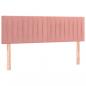 Preview: Boxspringbett mit Matratze Rosa 140x200 cm Samt