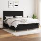Preview: ARDEBO.de - Boxspringbett mit Matratze Schwarz 160x200 cm Stoff