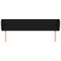 Preview: Kopfteil mit Ohren Schwarz 163x23x78/88 cm Stoff