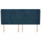 Preview: Kopfteil mit Ohren Dunkelblau 183x23x118/128 cm Samt