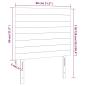 Preview: LED Kopfteil Dunkelgrau 80x5x118/128 cm Stoff