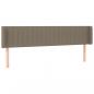 Preview: LED Kopfteil Taupe 163x16x78/88 cm Stoff