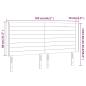 Preview: LED Kopfteil Taupe 163x16x118/128 cm Stoff