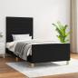 Preview: ARDEBO.de - Bettgestell mit Kopfteil Schwarz 80x200 cm Stoff