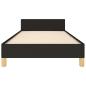 Preview: Bettgestell mit Kopfteil Schwarz 80x200 cm Stoff