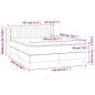 Preview: Boxspringbett mit Matratze Schwarz 140x200 cm Stoff