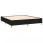 Preview: Boxspringbett mit Matratze Schwarz 160x200 cm Stoff