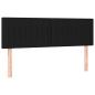 Preview: Boxspringbett mit Matratze & LED Schwarz 140x190 cm Stoff