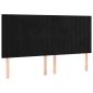 Preview: Boxspringbett mit Matratze & LED Schwarz 180x200 cm Samt