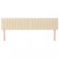 Preview: Kopfteile 2 Stk. Creme 100x5x78/88 cm Stoff