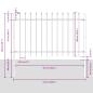 Preview: Gartenzaun mit Speerspitzen Stahl 1,7 x 1 m Schwarz