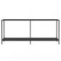 Preview: Konsolentisch Schwarz 180x35x75,5 cm Hartglas