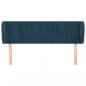 Preview: Kopfteil mit Ohren Dunkelblau 147x23x78/88 cm Samt