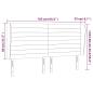 Preview: Kopfteil mit Ohren Creme 163x23x118/128 cm Stoff