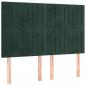 Preview: LED Kopfteil Dunkelgrün 144x5x118/128 cm Samt