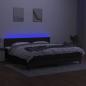 Preview: Boxspringbett mit Matratze & LED Schwarz 200x200 cm Stoff