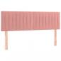 Preview: Boxspringbett mit Matratze Rosa 140x190 cm Samt