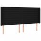 Preview: Boxspringbett mit Matratze & LED Schwarz 160x200 cm Stoff