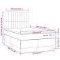 Preview: Boxspringbett mit Matratze Schwarz 120x200 cm Stoff