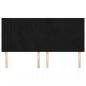 Preview: Kopfteile 4 Stk. Schwarz 90x5x78/88 cm Samt