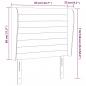 Preview: Kopfteil mit Ohren Dunkelgrau 83x23x118/128 cm Samt