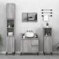 Preview: ARDEBO.de - Badschrank Grau Sonoma 30x30x190 cm Holzwerkstoff