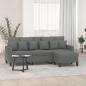 Preview: ARDEBO.de - 3-Sitzer-Sofa mit Hocker Dunkelgrau 180 cm Stoff